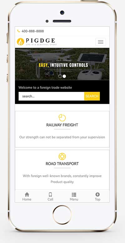 (自適應手機端)響應式五金電器出口英文外貿類網站pbootcms模板 HTML5五金電子產品外貿網站源碼下載