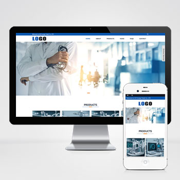 (自適應手機端)響應式外貿網站模板 醫療設備網站模板