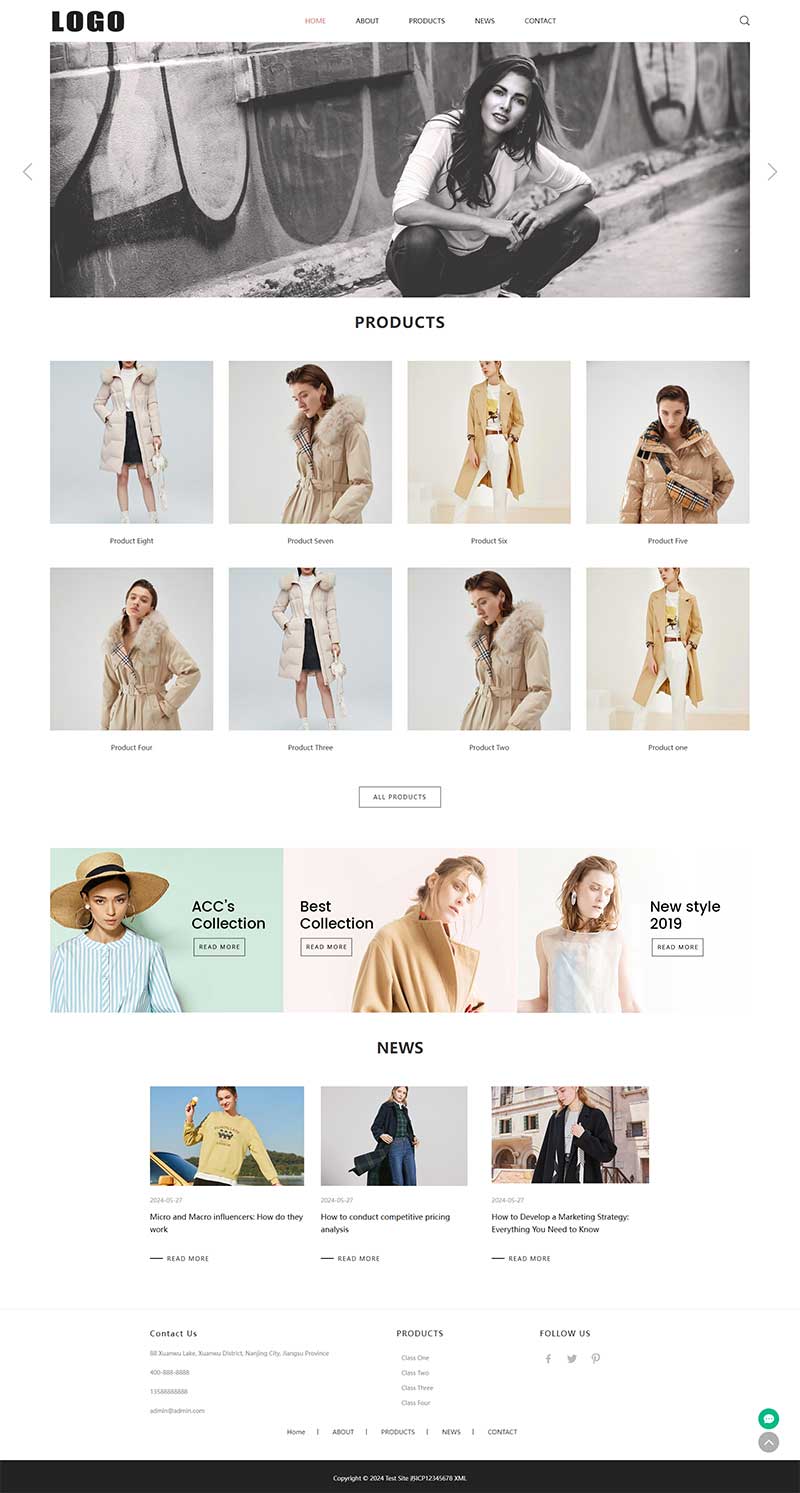 (自適應手機端)響應式服裝服飾外貿企業網站模板 (自適應手機端)響應式服裝服飾外貿企業網站模板