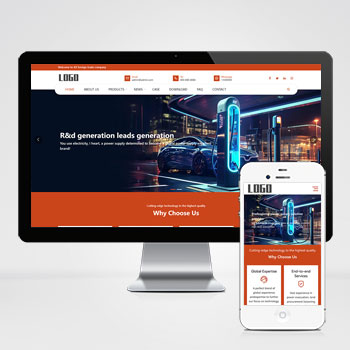  (自適應手機端)響應式汽車零配件五金機械英文外貿網站模板