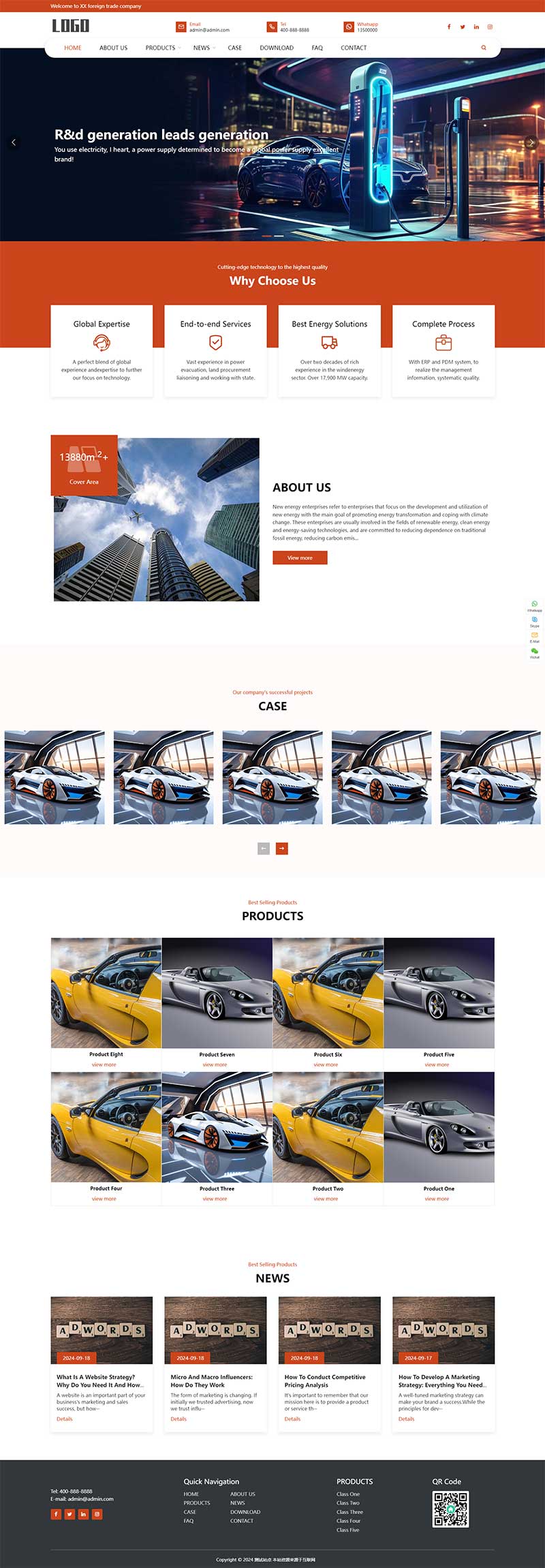 (自適應手機端)響應式汽車零配件五金機械英文外貿網站模板 (自適應手機端)響應式汽車零配件五金機械英文外貿網站模板