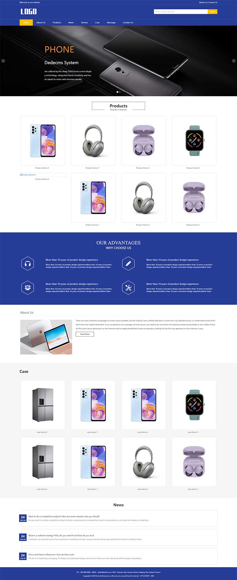 (自適應手機端)響應式電子產品英文外貿網站模板 (自適應手機端)響應式電子產品英文外貿網站模板