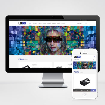  (自適應手機端)VR設備網站模板 VR眼睛網站源碼下載