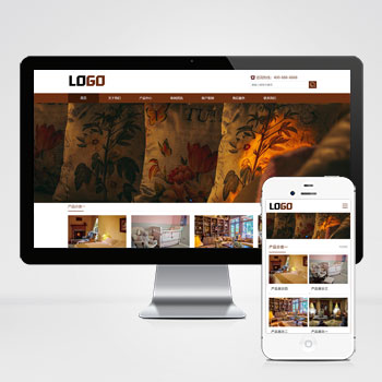  (自適應手機端)家私家紡網站模板 床上用品網站源碼下載